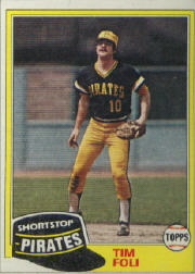 1981 Topps Baseball Cards      501     Tim Foli